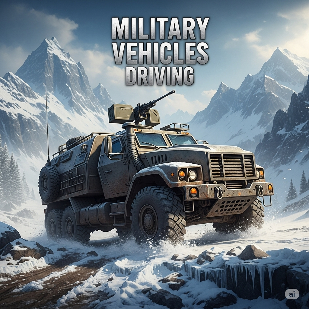 Military Vehicles Driving