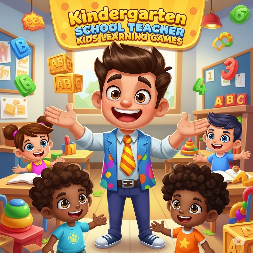Kindergarten School Teacher Kids Learning Games